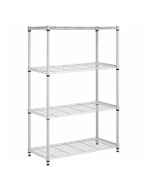 YL-01-2PC WIRE SHELF WHITE 90 x 45 x 180 CM