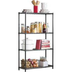 YL-01-18PC WIRE SHELF BLACK 90 x 60 x 180 CM