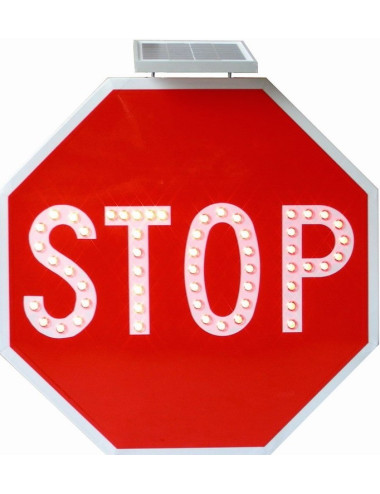 Solar Road Sign W/Solar Panel 5W - YF-SS-21