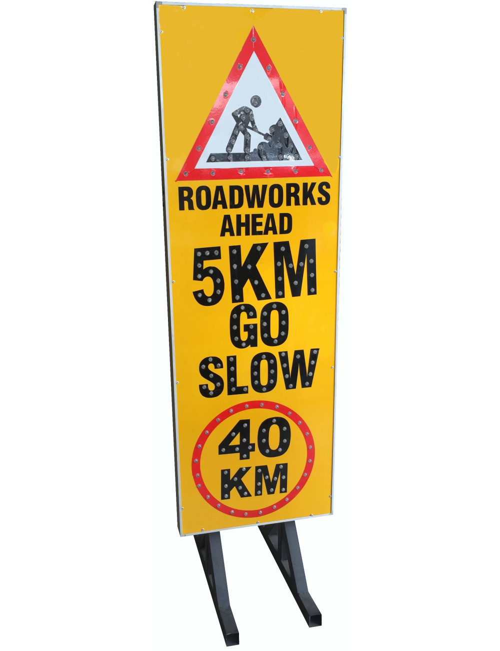 Solar Road Sign 150 x50CM W/Solar Panel 8W - YF-SS-05 - CHN