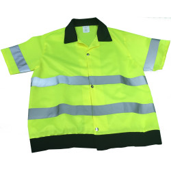 جاكيت سلامة أصفر فسفوري نصف كم H.D