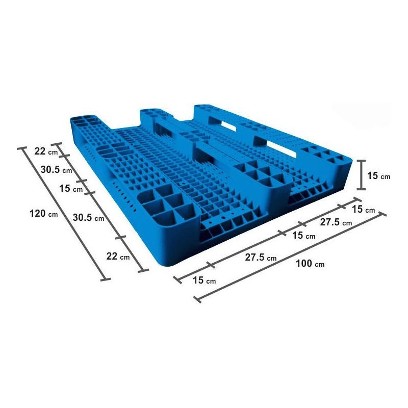 Plastic Pallet 120 x100 x15 CM White COLOR - IRN