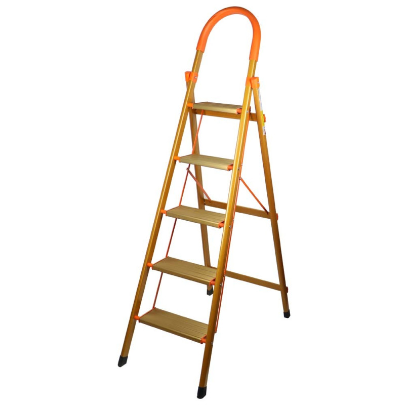 ALUMINIUM LADDER GOLDEN COLOR 5 STEPS