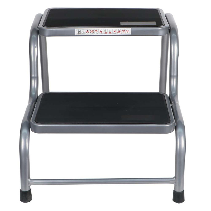 LY002 STEEL 2 STEPS STOOL GREY