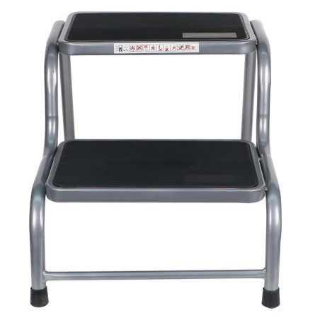 LY002 STEEL 2 STEPS STOOL GREY