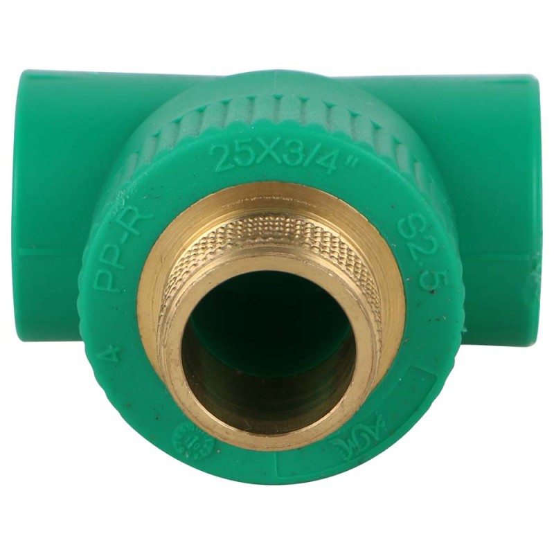 PPR MALE BRASS THREADED TEE 3/4"