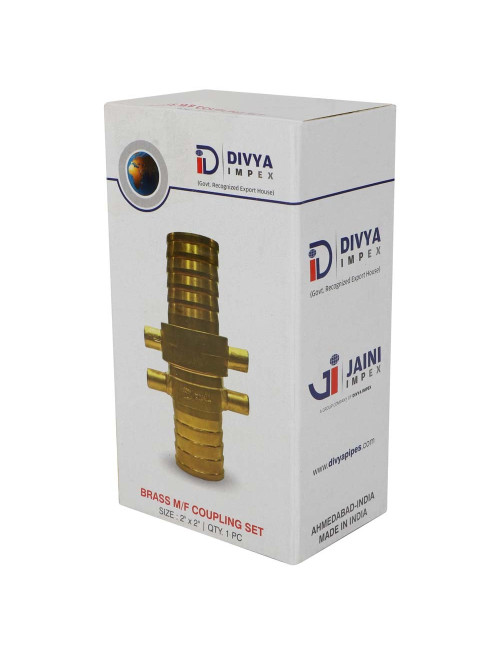 BRASS M/F COUPLING SET 2" x 2"