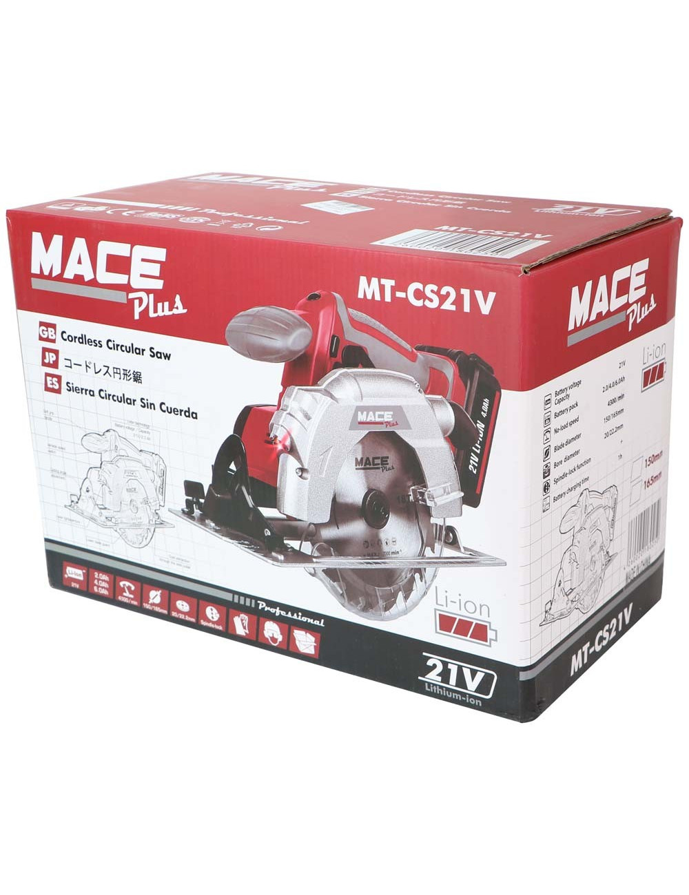 MT-CS21V CORDLESS CIRCULAR SAW 1 BATTERY 21V