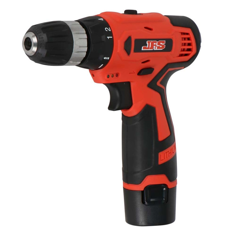 JAS CORDLESS DRILL WITH 2 BATTERIES 12V