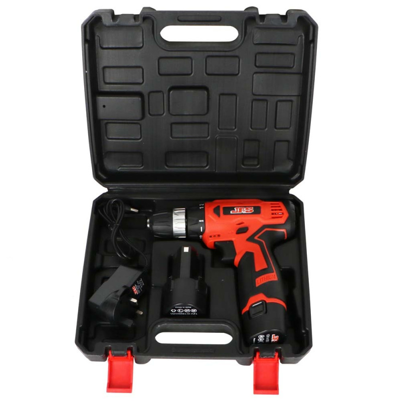 JAS CORDLESS DRILL WITH 2 BATTERIES 12V