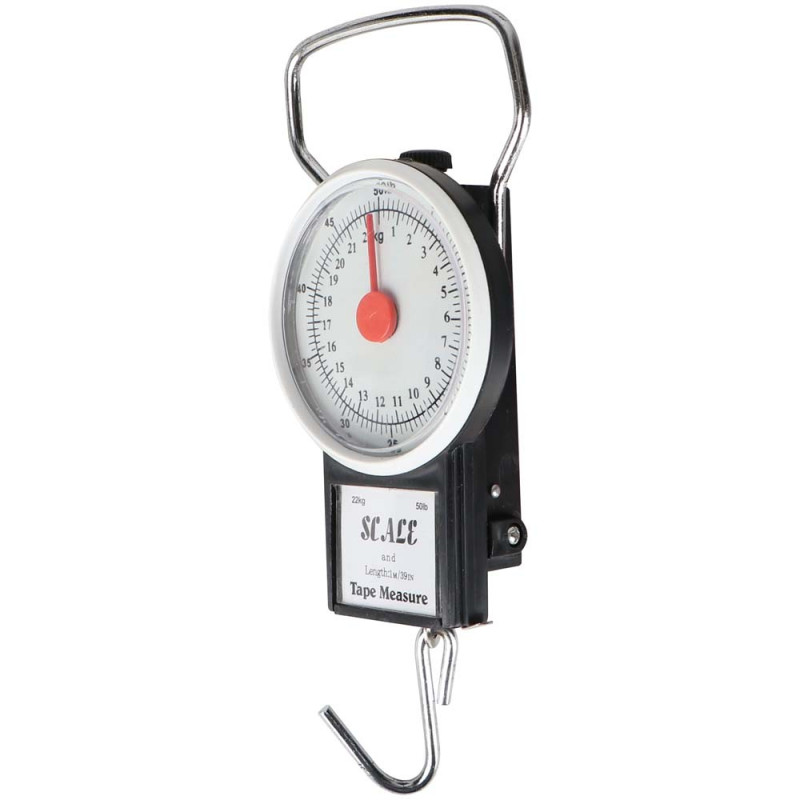 LUGGAGE SCALE 22 KG WITH MEASURING TAPE 1 MTR