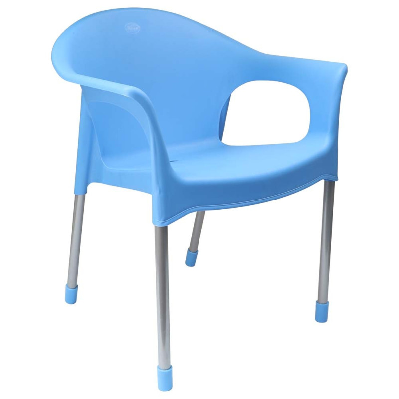 990 JAS PLASTIC CHAIR WITH STEEL LEG MULTI COLOR