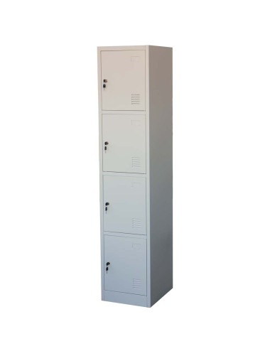 JAS IGO-L04 3 TIER STEEL CLOTHS LOCKER WITH 4 DOORS 1800 x 380 x 450 MM