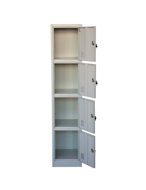 JAS IGO-L04 3 TIER STEEL CLOTHS LOCKER WITH 4 DOORS 1800 x 380 x 450 MM