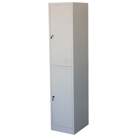 JAS IGO-L02 2 TIER STEEL CLOTHS LOCKER WITH 2 DOORS 1800 x 380 x 450 MM
