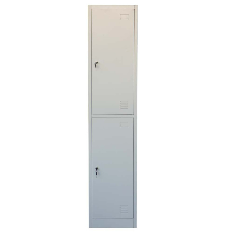 JAS IGO-L02 2 TIER STEEL CLOTHS LOCKER WITH 2 DOORS 1800 x 380 x 450 MM