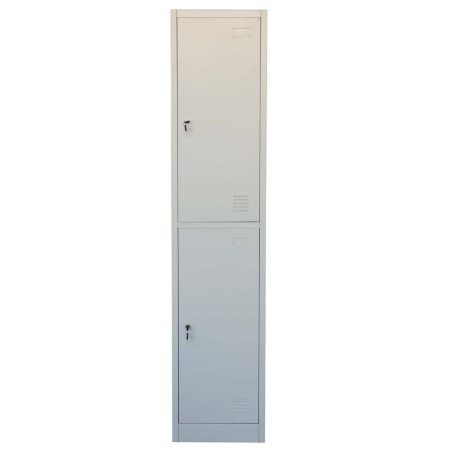 JAS IGO-L02 2 TIER STEEL CLOTHS LOCKER WITH 2 DOORS 1800 x 380 x 450 MM