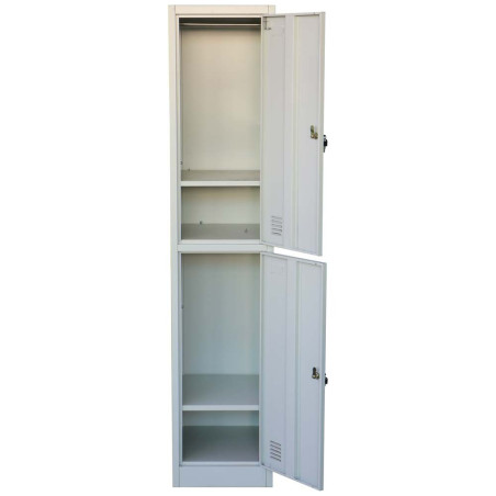 JAS IGO-L02 2 TIER STEEL CLOTHS LOCKER WITH 2 DOORS 1800 x 380 x 450 MM