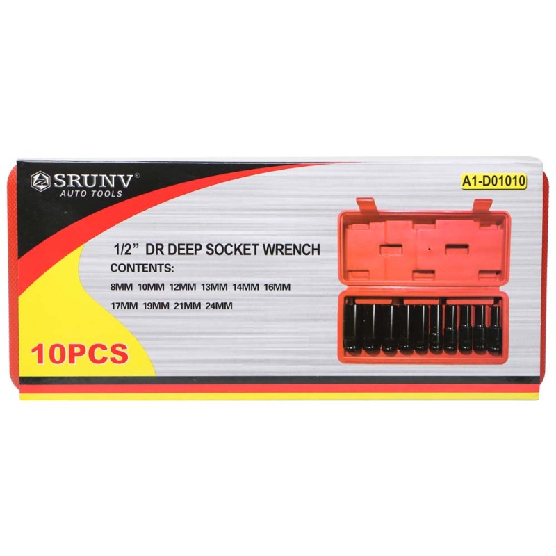 1/2 EXTENDED SLEEVE SET TOOL MIRROR 10 PCS/SET