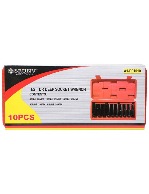 1/2 EXTENDED SLEEVE SET TOOL MIRROR 10 PCS/SET