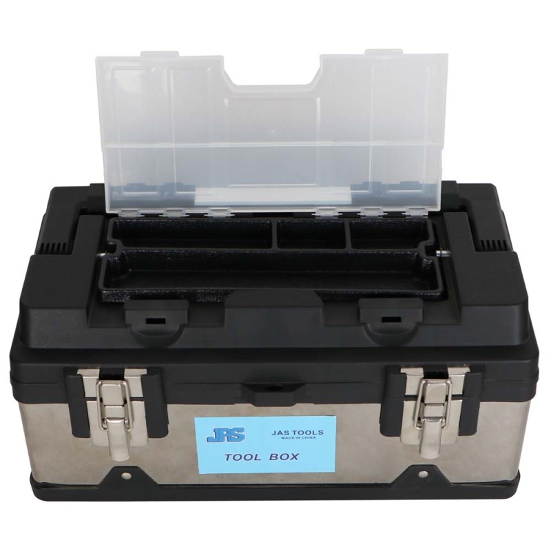 5517B CHROME TOOL BOX WITH ALUMINIUM HANDLE 17" - CHN