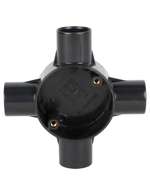 BLACK ROUND ELECTRIC BOX 1"x 4 YRD