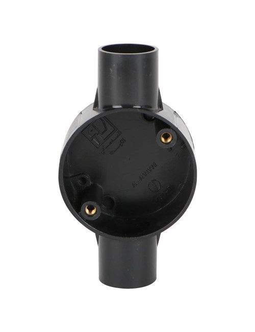 BLACK ROUND ELECTRIC BOX 1"x 2 YRD