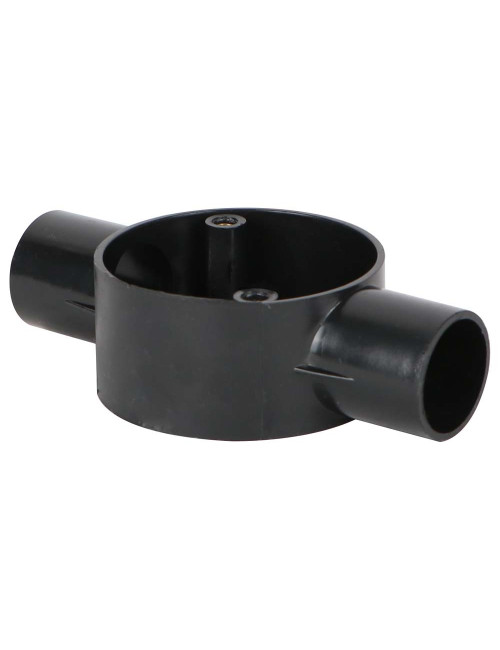 BLACK ROUND ELECTRIC BOX 1"x 2 YRD