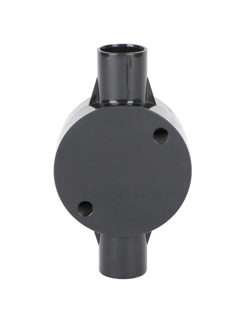 ELECTRIC ROUND BOX 2 WAY x 3/4" BLACK