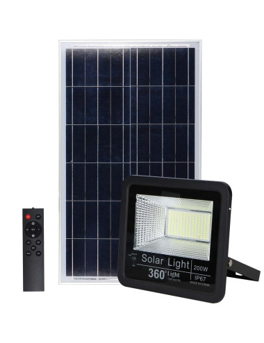 SOLAR LIGHT 200W WITH SOLAR PANEL 25W IP67