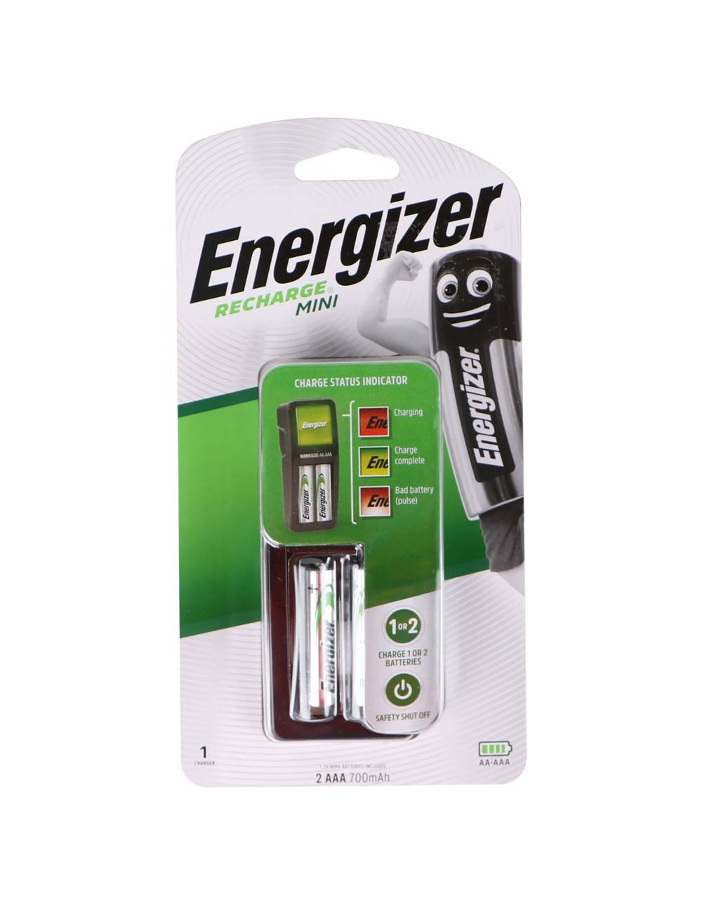 CH 2PC- AA شاحن بطارية انرجايز طقم