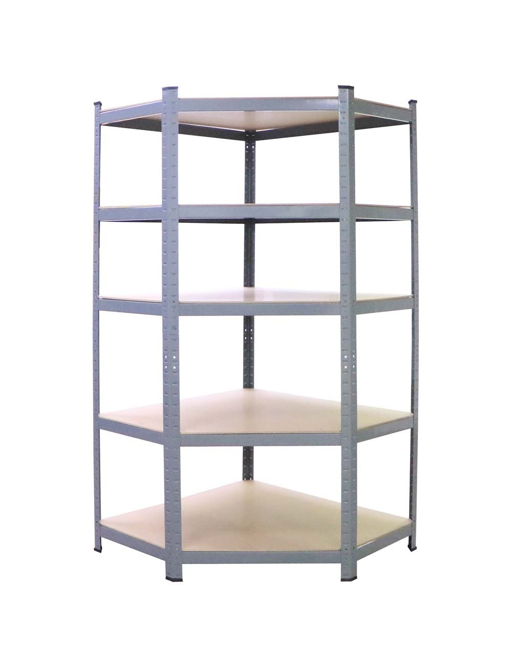 T20 CORNER SHELF WITH 5 WOOD SHELF 900 x 450 x 1800MM H.D
