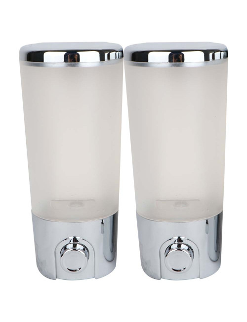 D-053A SOAP DISPENSER CHROME ROUND DOUBLE