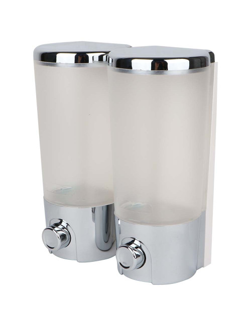 D-053A SOAP DISPENSER CHROME ROUND DOUBLE