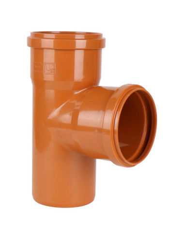 DRAINAGE TEE WITH RUBBER 6"