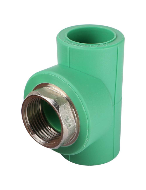 PPR FEMALE BRASS THREADED TEE 1" x 1"