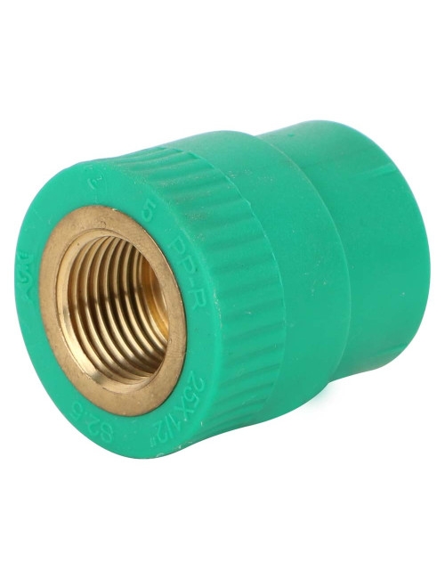 PPR FEMALE BRASS THREADED ADAPTOR 1/2" x 3/4"