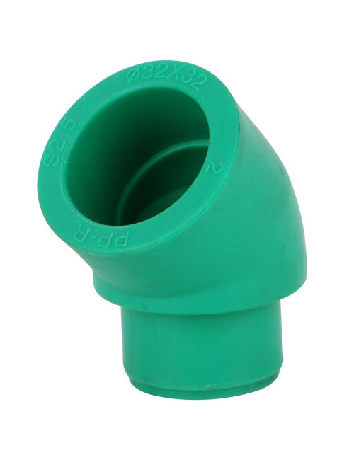 PVC 45° ELBOW WITH THREAD 1"GREEN