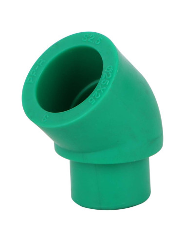 PVC 45° ELBOW WITH THREAD 3/4"GREEN