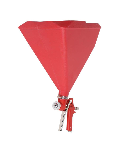 D009 AIR HOPPER SPRAY GUN W/ RED BIG PLASTIC HOPPER
