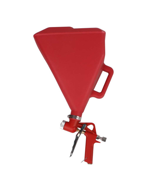 D009 AIR HOPPER SPRAY GUN W/ RED BIG PLASTIC HOPPER