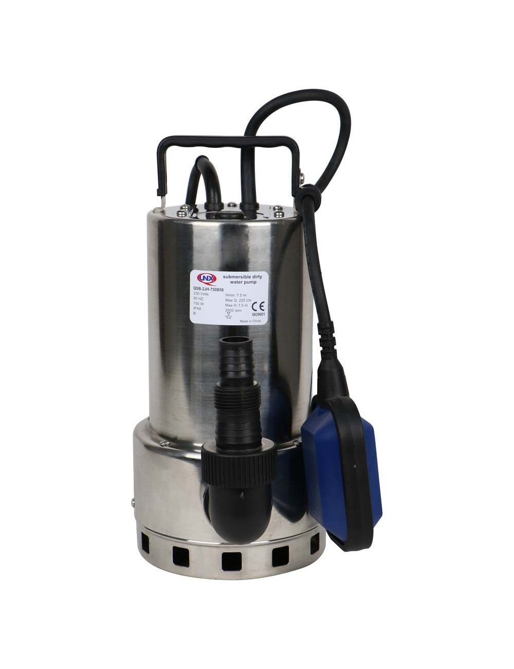 QSB-2JH-750B56 SUBMERSIBLE PUMP S.S 750W 7.5 MTR