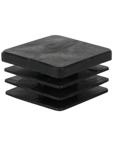 SQUARE PLASTIC INSERT TUBE BLACK 50 x 50 MM