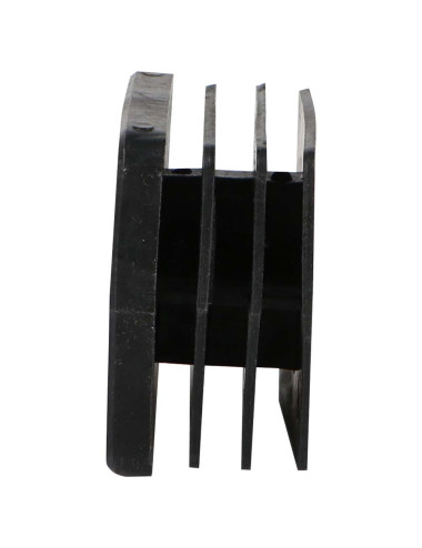 SQUARE PLASTIC INSERT TUBE BLACK 50 x 50 MM