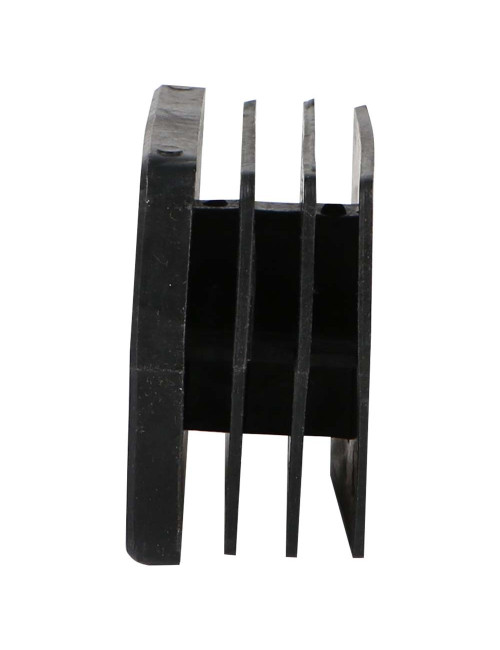 SQUARE PLASTIC INSERT TUBE BLACK 50 x 50 MM
