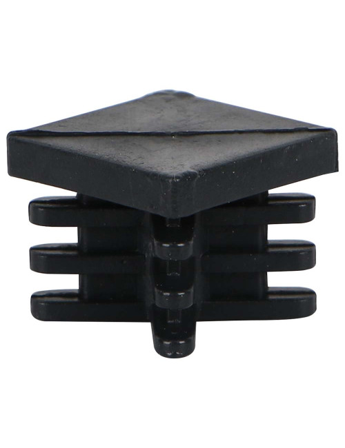SQUARE PLASTIC INSERT TUBE BLACK 30 x 30 MM