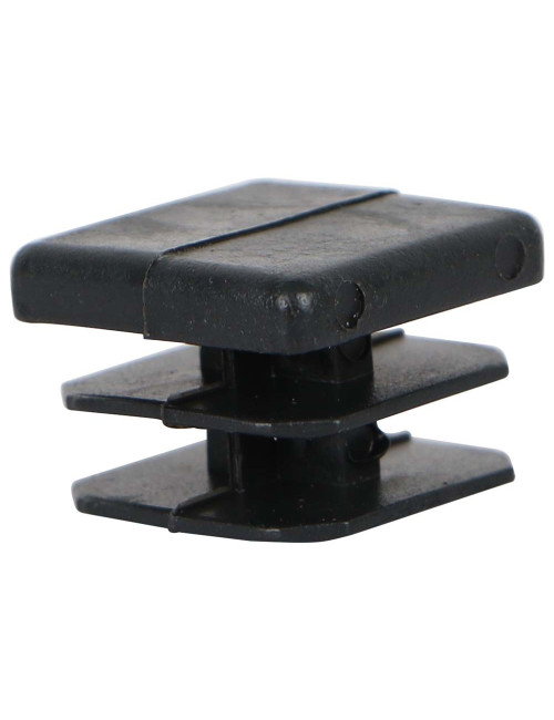 SQUARE PLASTIC INSERT TUBE BLACK 25 x 25 MM