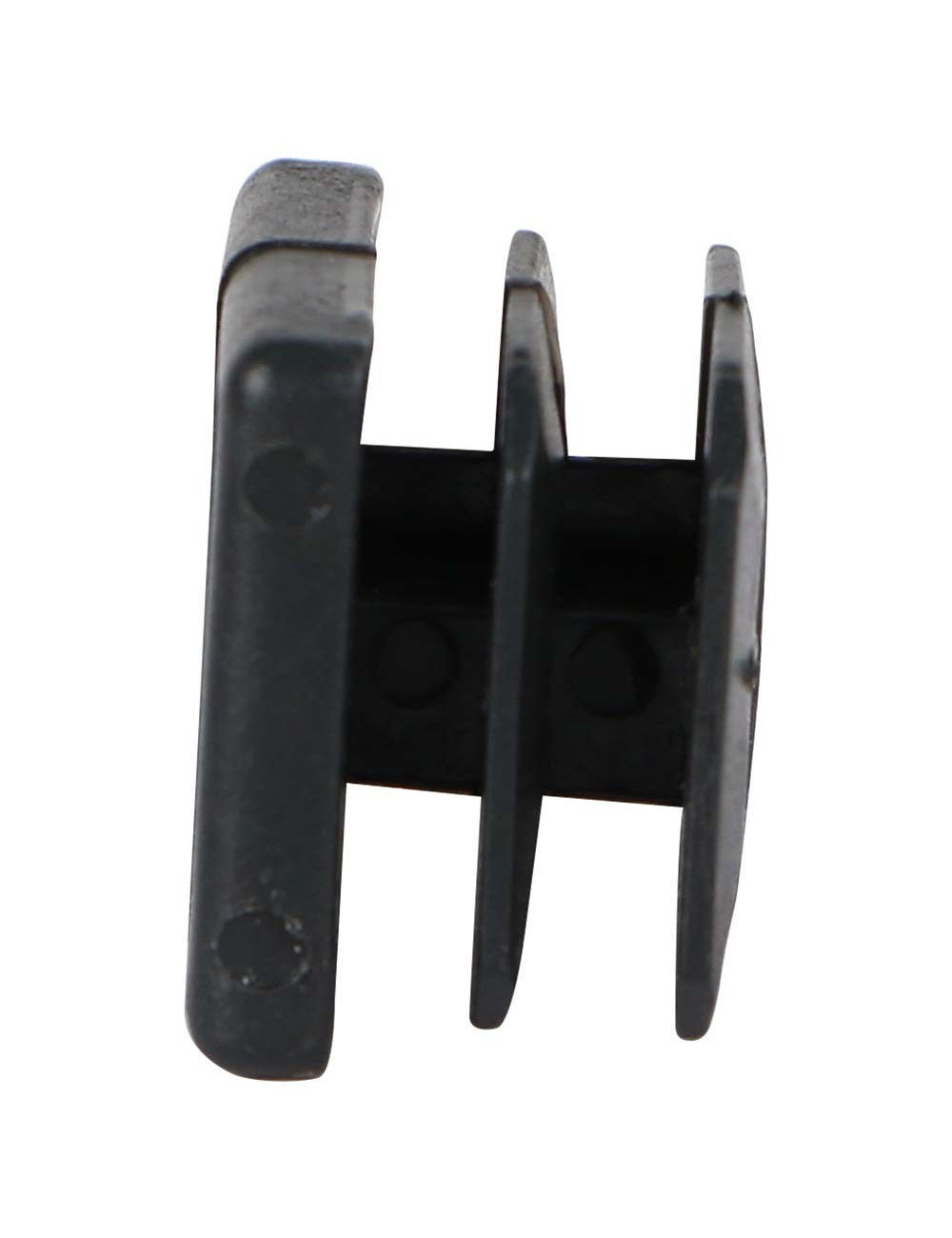 SQUARE PLASTIC INSERT TUBE BLACK 25 x 25 MM