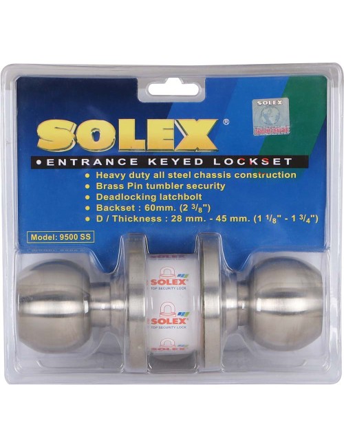 قفل باب رمانة استانلستيل تايلاندي SOLEX 9500SS H.D