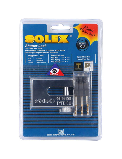 NO.CU CR -65 CHROME SHUTTER LOCK 65 MM